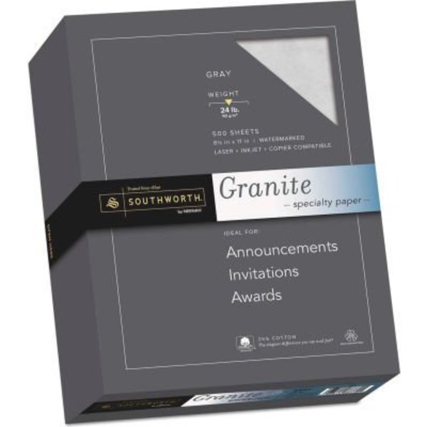 Southworth Products Corp. Southworth® Granite Specialty Paper 914C, 8-1/2" x 11", Gray, 1/Box 914C